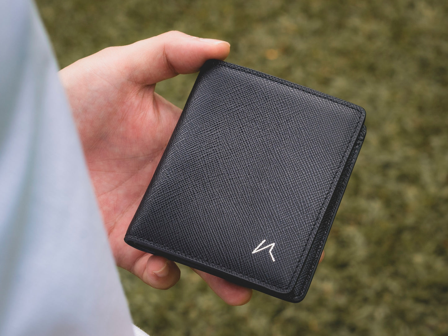 Hansei Black Saffiano Leather Wallet
