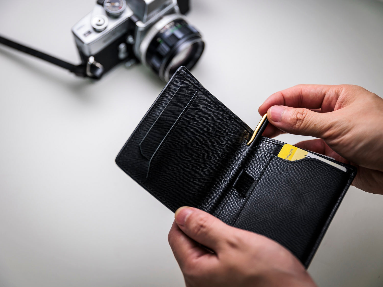 Hansei Wallet Saffiano Leather