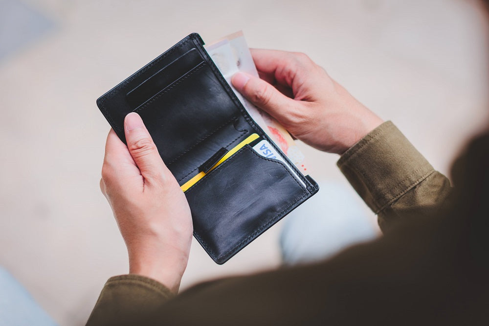 hansei wallet black calf leather