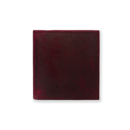 Aki Wallet - Red Crazy Horse Leather