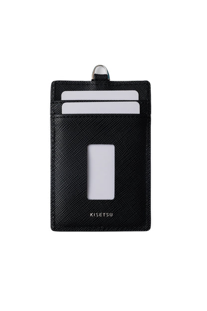 Haru Badge Holder with Lanyard - Saffiano Leather