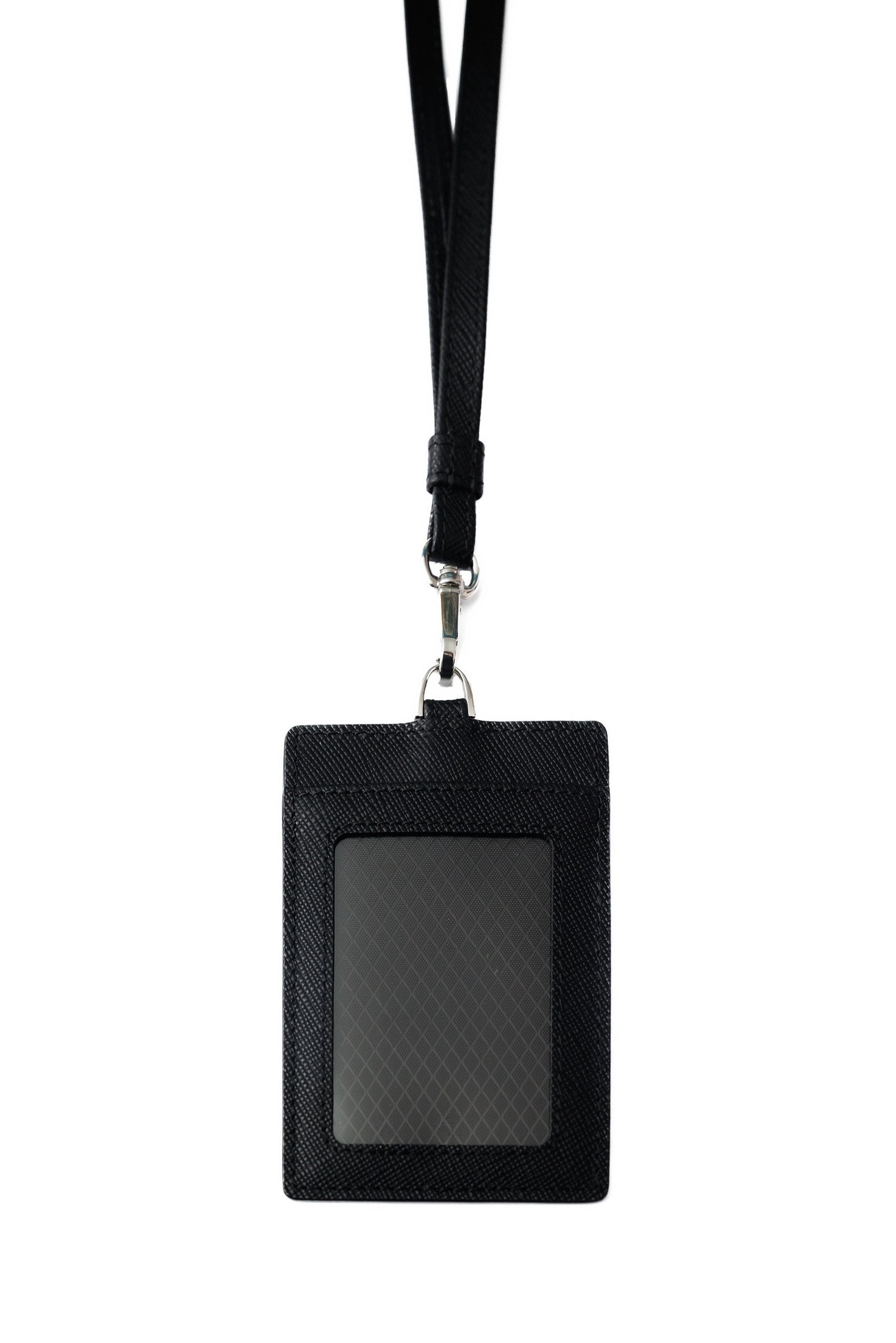 Haru Badge Holder with Lanyard - Saffiano Leather