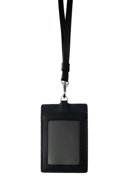 Haru Badge Holder with Lanyard - Saffiano Leather