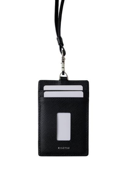 Haru Badge Holder with Lanyard - Saffiano Leather