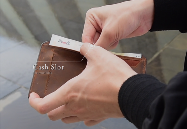 Kaizen (Brown Crazy Horse Leather) Cash Slot
